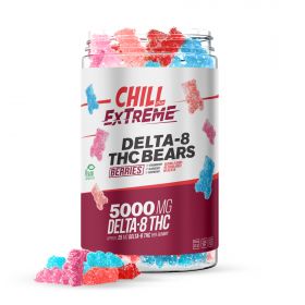 Chill Plus Extreme Delta-8 THC Vegan Gummy Bears - Berries - 5000mg