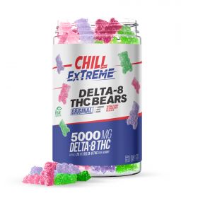 Chill Plus Extreme Delta-8 THC Vegan Gummy Bears - Original - 5000mg