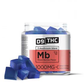 Mixed Berries Gummies - D9, Mushroom Blend - D9 THC - 1000MG
