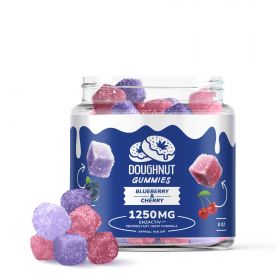 Doughnut CBD Gummies - Made with Enzactiv - Blueberry & Cherry - 1250MG