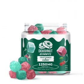 Doughnut CBD Gummies - Made with Enzactiv - Fruit Punch & Cherry - 1250MG