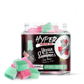 Hyper Delta-10 THC Vegan Gummies Bears - Strawberry and Lime - 1500MG