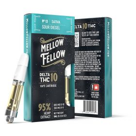 Mellow Fellow Delta-10 THC Vape Cartridge - Sour Diesel (Sativa) - 950MG