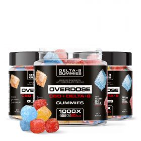 Overdose CBD & Delta-8 THC Gummies - 3 Pack Bundle - 3000X