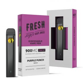 900mg THCP, D8, HHC Vape Pen - Purple Punch - Indica - 1ml - Fresh
