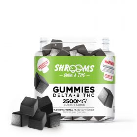 Shroom Gummies - D8, Mushroom Blend - Shrooms - 2500mg