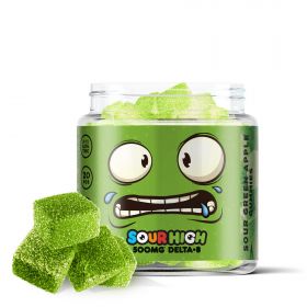 Sour Green Apple Gummies - Delta 8 - Sour High - 500mg