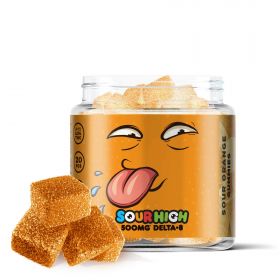 Sour Orange Gummies - Delta 8 - Sour High - 500mg