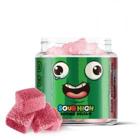Sour Watermelon Gummies - Delta 8 - Sour High - 500mg