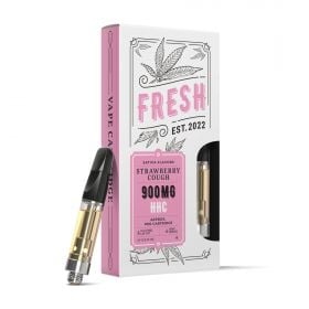 900mg HHC Vape Cart - Strawberry Cough - Sativa - 1ml - Fresh