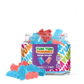 Yum Yum Gummies - CBD Isolate Sour Bears - 1000MG