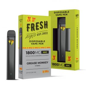 1800mg HHC Vape Pen - Grease Monkey - Hybrid - 2ml - Fresh