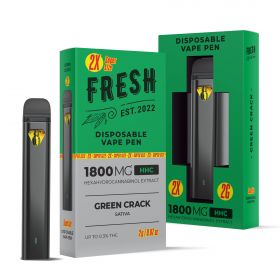 1800mg HHC Vape Pen - Green Crack - Sativa - 2ml - Fresh