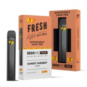 1800mg THCP, D8, HHC Vape Pen - Sunset Sherbet - Hybrid - 2ml - Fresh