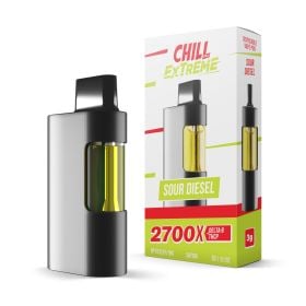 2700mg D8, THCP Vape Pen - Sour Deez - Sativa - 3ml - Chill Extreme