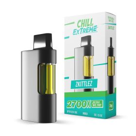 2700mg THCP, D8, HHC Vape Pen - Zkittlez - Indica - 3ml - Chill Plus 