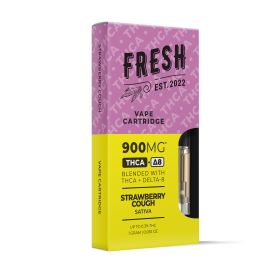 Strawberry Cough Cartridge - THCA, D8 Blend - Fresh - 900mg