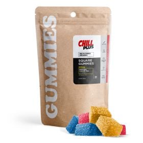 20mg CBD Isolate, D8 Gummies - Delta Force Squares - Chill Plus