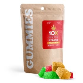 25mg CBD, D8 Gummies - Fruity Mix - 10X