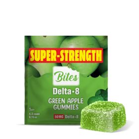 50mg Delta 8 Gummies - Green Apple - Bites
