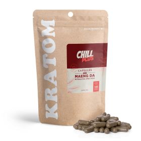 500mg Kratom Capsules - Red Maeng Da - 100 ct - Chill Plus