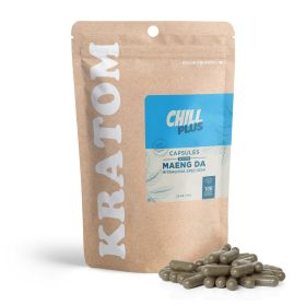 500mg Kratom Capsules - White Maeng Da Strain - 100ct - Chill Plus