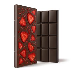 600mg Dark Chocolate & Strawberries Bar – D8 – Chill Plus