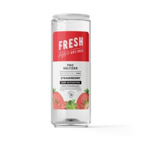 100mg Strawberry THC Seltzer - D9 Nano - Fresh