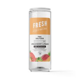 100mg Strawberry & Peach THC Seltzer - D9 Nano - Fresh