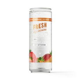200mg Strawberry & Peach THC Seltzer - Delta 9 Nano - Fresh