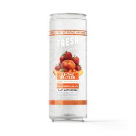 300mg Strawberry & Peach THC Seltzer - D8 Nano - Fresh