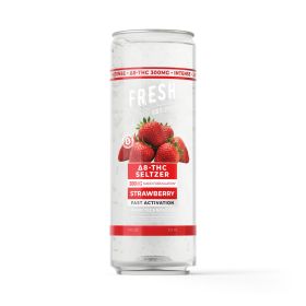 300mg Strawberry THC Seltzer - D8 Nano - Fresh