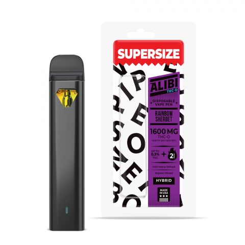 Alibi THC-O Disposable Vape Pen - Rainbow Sherbet - 1600MG - 1