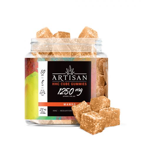 Artisan HHC THC Cube Gummies - Mango - 1250MG - 1