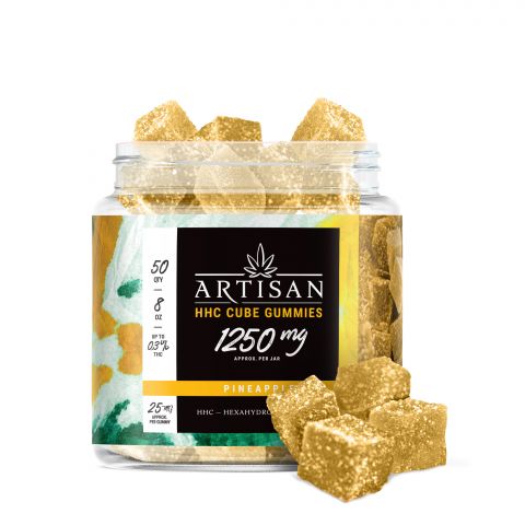 Artisan HHC THC Cube Gummies - Pineapple - 1250MG - 1