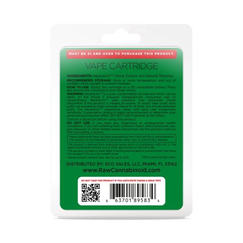 Banana Kush Cartridge - Active CBD - Raw - 800mg - Thumbnail 3