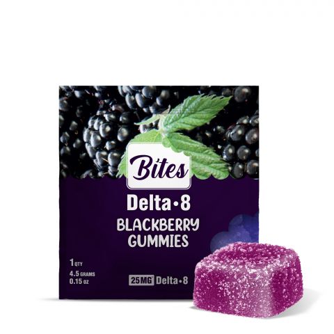 25mg Delta 8 THC Gummy - Blackberry - Bites - Thumbnail 1