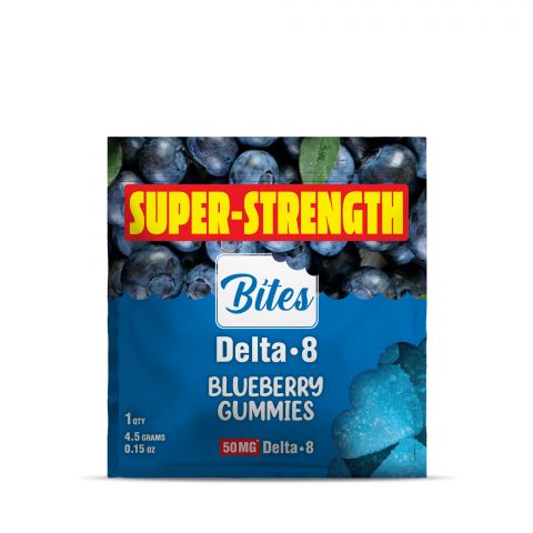 50mg Delta 8 THC Gummy - Blueberry - Bites - 2