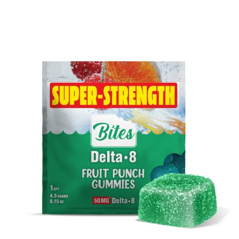 50mg Delta 8 THC Gummy - Fruit Punch - Bites - Thumbnail 1