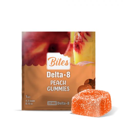 Bites Delta-8 THC Gummy - Peach - 25MG - 1