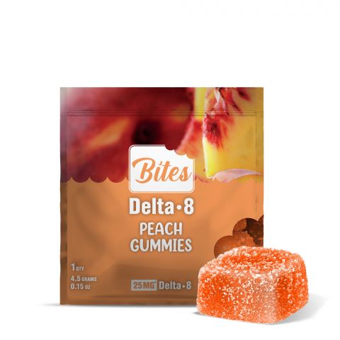 Bites Delta-8 THC Gummy - Peach - 25MG - Thumbnail 1