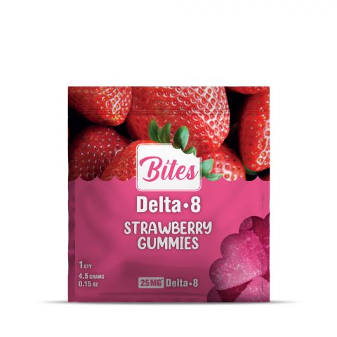 Bites Delta-8 THC Gummy - Strawberry - 25MG - 2