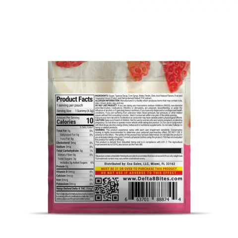 Bites Delta-8 THC Gummy - Strawberry Cream - 25MG - Thumbnail 3