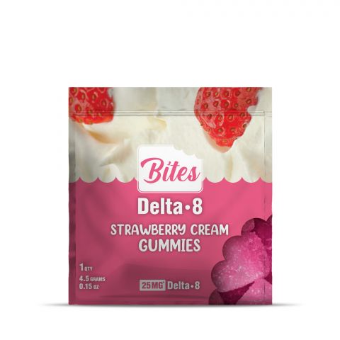 Bites Delta-8 THC Gummy - Strawberry Cream - 25MG - 2