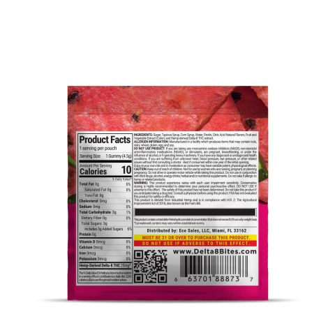 Bites Delta-8 THC Gummy - Watermelon - 25MG - Thumbnail 3