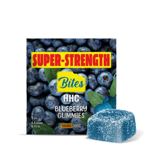 50mg HHC Gummy - Blueberry - Bites - Thumbnail 1