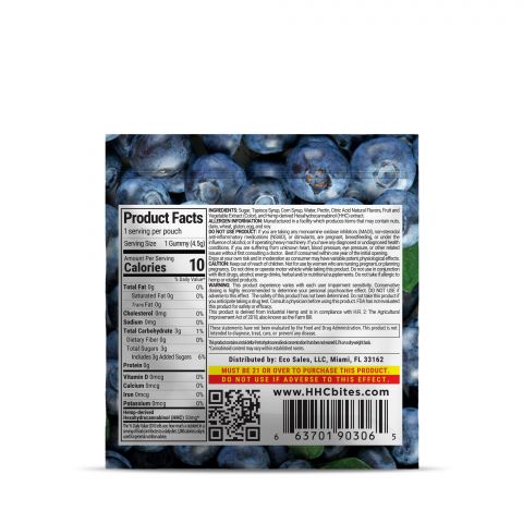 50mg HHC Gummy - Blueberry - Bites - Thumbnail 3