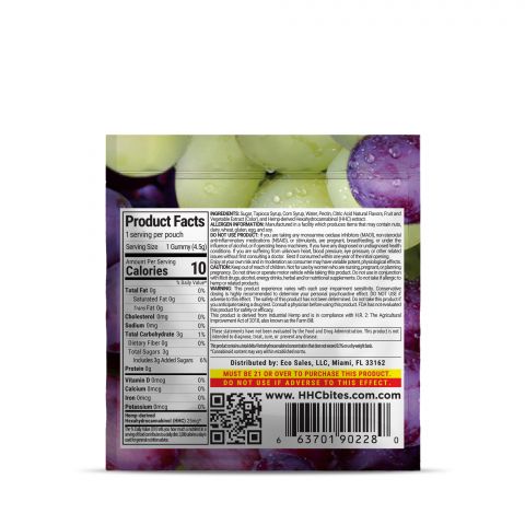 25mg HHC Gummy - Grape - Bites  - 3