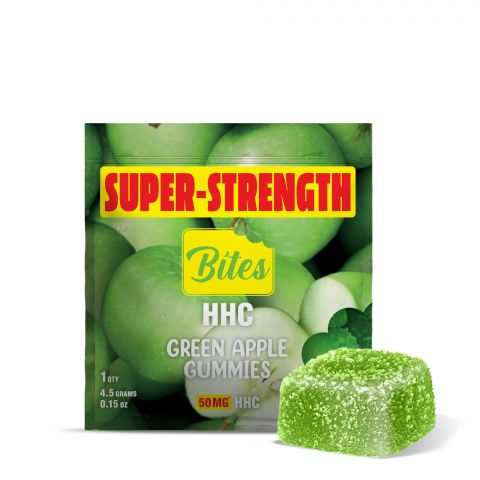 50mg HHC Gummy - Green Apple - Bites - Thumbnail 1