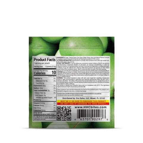 50mg HHC Gummy - Green Apple - Bites - 3